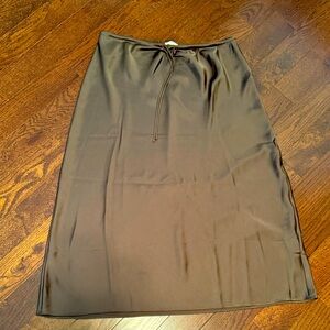 Haven Well Within drawstring Chocolate Brown Midi Skirt